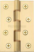 HG99-350-SB Heritage Brass Hinge Brass with Phosphor Washers 4" x 2 ⅝" Satin Brass Finish