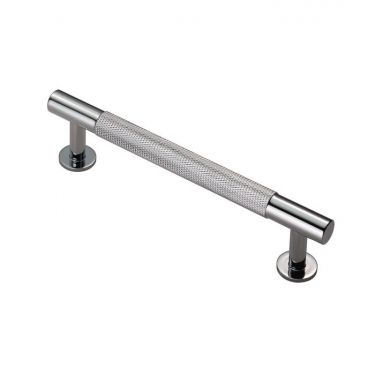 Click Here To Enlarge This Photo Of FTD700BCP - Carlisle Brass Fingertip Design Knurled Pull Handle 158mm (128mm c/c) Polished Chrome