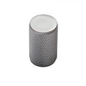 FTD702CP - Carlisle Brass Fingertip Design Knurled Knob 18mm dia (30mm projection) Polished Chrome