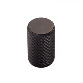 FTD702MB - Carlisle Brass Fingertip Design Knurled Knob 18mm dia (30mm projection) Matt Black
