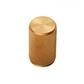 FTD702SB - Carlisle Brass Fingertip Design Knurled Knob 18mm dia (30mm projection) Satin Brass
