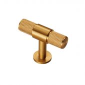 FTD701SB - Carlisle Brass Fingertip Design Knurled T-Bar Knob 50mm Satin Brass