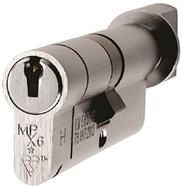 Click Here To Enlarge This Photo Of CYX71370SC - Carlisle Brass Eurospec MPX6 1* British Standard 6 Pin Euro Profile Cylinder & Turn 70mm (35/35T) Satin Chrome