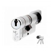 CYX71370PC - Carlisle Brass Eurospec MPX6 1* British Standard 6 Pin Euro Profile Cylinder & Turn 70mm (35/35T) Polished Chrome