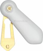 5030 Heritage Brass Covered Escutcheon Plain White