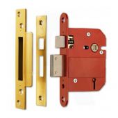 ERA Fortress 262-31 BS 5 Lever Sashlock 64mm Polished Brass Keyed to Differ