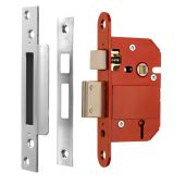 ERA Fortress 262-51 BS 5 Lever Sashlock 64mm Satin Chrome Keyed to Differ