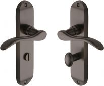 MAY7630-MB Heritage Brass Door Handle For Bathroom Maya Design Matt Bronze Finish