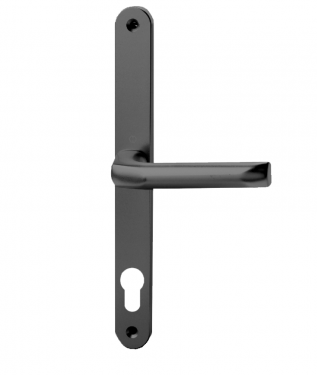 Click Here To Enlarge This Photo Of L26952 - Hoppe 113/3620N UPVC Black Espagnolette Handles - 92mm Centres - 240mm Screw Centres - 270mm Backplate