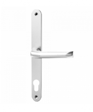 Click Here To Enlarge This Photo Of L26951 - Hoppe 113/3620N UPVC Silver Espagnolette Handles - 92mm Centres - 240mm Screw Centres - 270mm Backplate