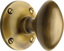 MAY960-AT Heritage Brass Mortice Knob on Rose Mayfair Design Antique Brass Finish