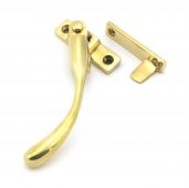 45396 From The Anvil Polished Brass Night-Vent Locking Peardrop Fastener - LH