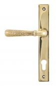 45498 From The Anvil Aged Brass Hammered Newbury Slimline Espag. Lock Set - 92mm centres - 212mm screw centres