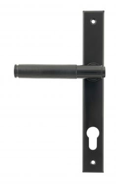 Click Here To Enlarge This Photo Of 45527 From The Anvil Black Brompton Slimline Lever Espag. Lock Set - 92mm centres - 212mm screw centres
