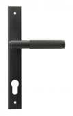 45528 From The Anvil Matt Black Brompton Slimline Lever Espag. Lock Set - 92mm centres - 212mm screw centres