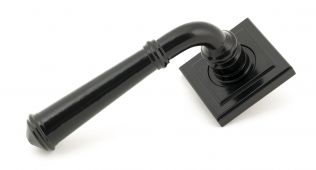 45638 From The Anvil Black Regency Lever on Rose Set (Square)