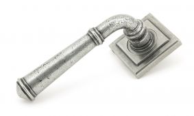 45646 From The Anvil Pewter Regency Lever on Rose Set (Square)