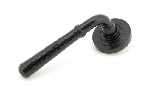 Click Here To Enlarge This Photo Of 45648 From The Anvil Black Hammered Newbury Lever on Rose Set (Art Deco)