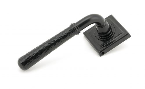 Click Here To Enlarge This Photo Of 45650 From The Anvil Black Hammered Newbury Lever on Rose Set (Square)