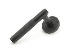 45677 From The Anvil Matt Black Brompton Lever on Rose Set (Beehive)