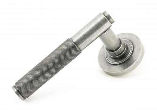 Click Here To Enlarge This Photo Of 45679 From The Anvil Pewter Brompton Lever on Rose Set (Plain)