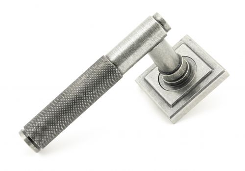 Click Here To Enlarge This Photo Of 45682 From The Anvil Pewter Brompton Lever on Rose Set (Square)