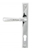45772 From The Anvil Polished Chrome Hammered Newbury Slimline Espag. Lock Set - 92mm centres - 212mm screw centres