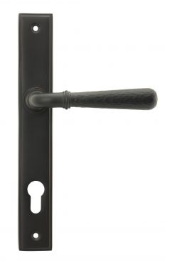 Click Here To Enlarge This Photo Of 45773 From The Anvil Aged Bronze Hammered Newbury Slimline Espag. Lock Set - 92mm centres - 212mm screw centres