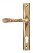 45774 From The Anvil Polished Bronze Hammered Newbury Slimline Espag. Lock Set - 92mm centres - 212mm screw centres