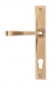 45791 From The Anvil Polished Bronze Avon Slimline Espag. Lock Set - 92mm centres - 212mm screw centres