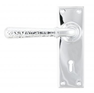 Click Here To Enlarge This Photo Of 46213 From The Anvil Polished Chrome Hammered Newbury Lever Lock Set