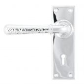 46213 From The Anvil Polished Chrome Hammered Newbury Lever Lock Set