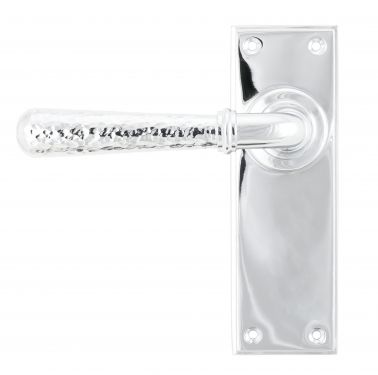 Click Here To Enlarge This Photo Of 46214 From The Anvil Polished Chrome Hammered Newbury Lever Latch Set