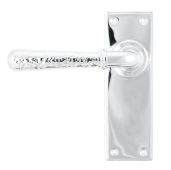 46214 From The Anvil Polished Chrome Hammered Newbury Lever Latch Set