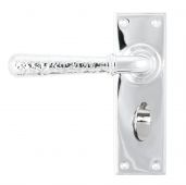 46215 From The Anvil Polished Chrome Hammered Newbury Lever Bathroom Set
