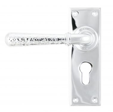 Click Here To Enlarge This Photo Of 46216 From The Anvil Polished Chrome Hammered Newbury Lever Euro Set