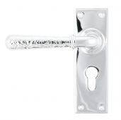 46216 From The Anvil Polished Chrome Hammered Newbury Lever Euro Set
