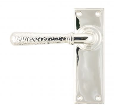 Click Here To Enlarge This Photo Of 46218 From The Anvil Polished Nickel Hammered Newbury Lever Latch Set