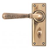 46227 From The Anvil Polished Bronze Hammered Newbury Lever Bathroom Set