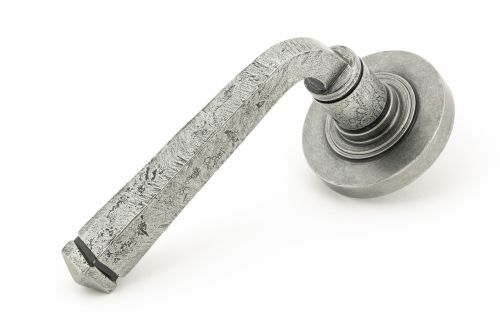 Click Here To Enlarge This Photo Of 49965 From The Anvil Pewter Avon Round Lever on Rose Set (Plain) - Unsprung