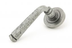 49965 From The Anvil Pewter Avon Round Lever on Rose Set (Plain) - Unsprung