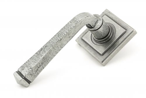 Click Here To Enlarge This Photo Of 49968 From The Anvil Pewter Avon Round Lever on Rose Set (Square) - Unsprung