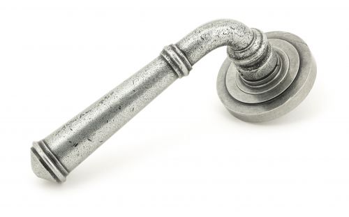 Click Here To Enlarge This Photo Of 49978 From The Anvil Pewter Regency Lever on Rose Set (Art Deco) - Unsprung