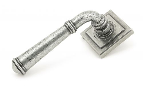 Click Here To Enlarge This Photo Of 49980 From The Anvil Pewter Regency Lever on Rose Set (Square) - Unsprung