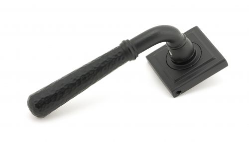 Click Here To Enlarge This Photo Of 49988 From The Anvil Matt Black Hammered Newbury Lever on Rose Set (Square) - Unsprung