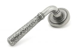 49990 From The Anvil Pewter Hammered Newbury Lever on Rose Set (Art Deco) - Unsprung