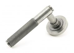 50013 From The Anvil Pewter Brompton Lever on Rose Set (Plain) - Unsprung