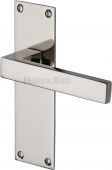 MET4910-PNF Heritage Brass Door Handle Lever Latch Metro Design Polished Nickel Finish