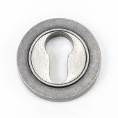 45727 From The Anvil Pewter Round Euro Escutcheon (Plain)