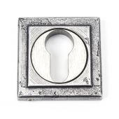 45730 From The Anvil Pewter Round Euro Escutcheon (Square)